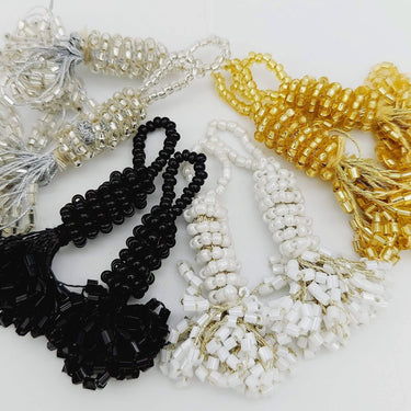 Black Bead Tassels Latkan, Indian Latkans, Sewing Latkans